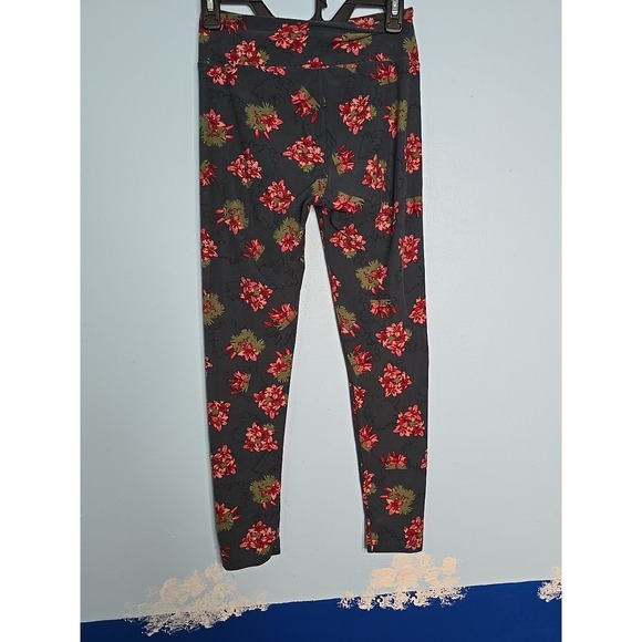 Women's One Size Leggings Lot of 3 Floral Print Stretch OS Buttery Soft Lularoe - Picture 9 of 16